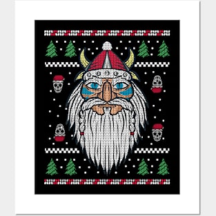 Viking Santa Shirt for Christmas Posters and Art